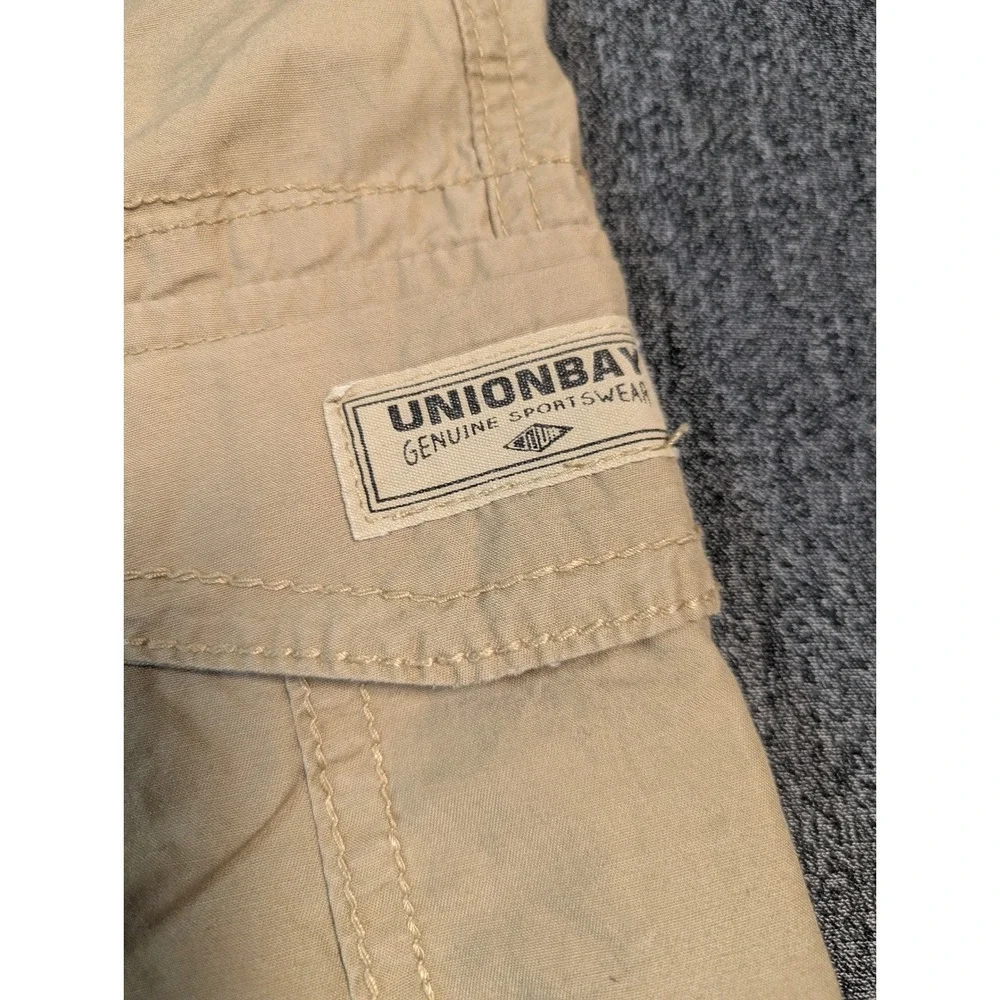 Unionbay Mens Cargo Shorts Grain Khaki Tan Cotton Y188Z36 Size 40 NWT